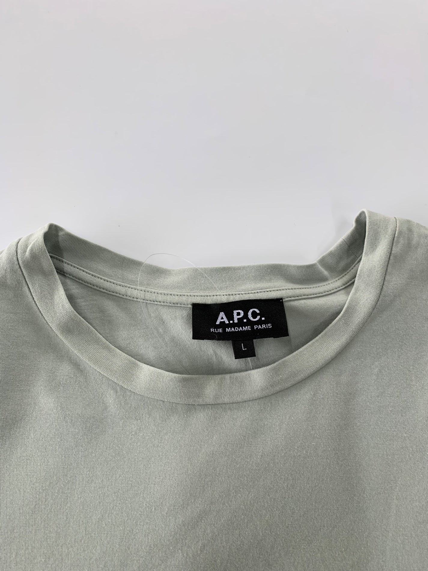 アーペーセー 24235-1-90061 Tシャツ L ブルー ロゴ 刺繍 ITPHMDDRAZZE