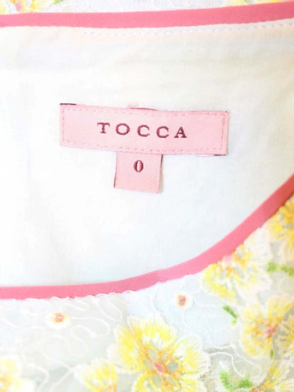 トッカ OPTOBA0655 ワンピース 0 ブルー フラワー刺繍 IT3P2ZSLMRFR