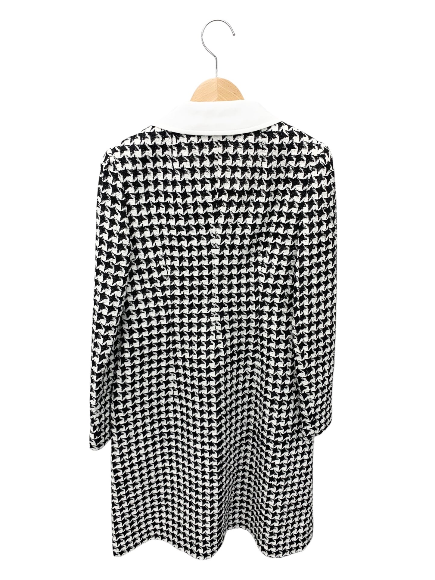 ルネ 6016800 ワンピース 34 ブラック ツィード パール 千鳥格子 替え襟付き ITS1CRIV1TRY 【SALE】