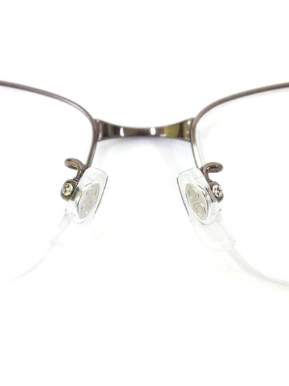 ラインアートシャルマン XL1846 眼鏡 メガネ ガンメタル ブラウン メタルフレーム ハーフリム スクエア IT8L74PE0U8S 【SALE】