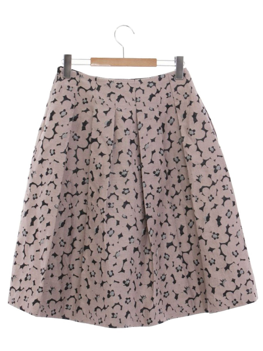 エムズグレイシー Skirt 417526 スカート 38 ピンク フラワーモチーフ ジャガード ITUX9MP40KVS 【SALE】