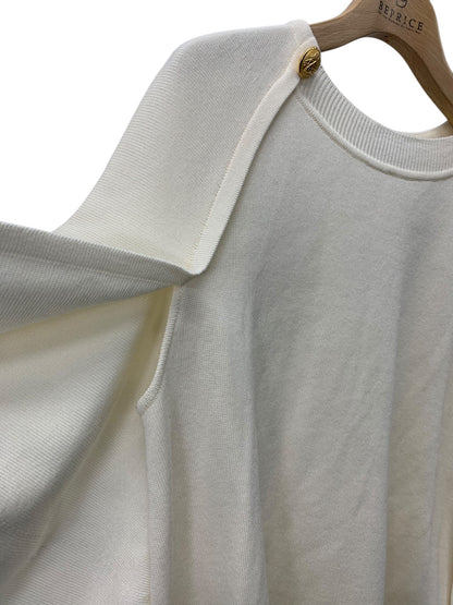 セブンテンバイミホカワヒト 7S204 ニットセーター Ｓ アイボリー マント風 IT3NB0BDU5GM