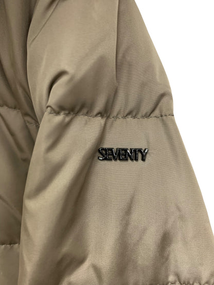 セブンティ 457-13115 ダウンジャケット 48 ブラウン ファー付き フーディー ITTD2T27XJHQ