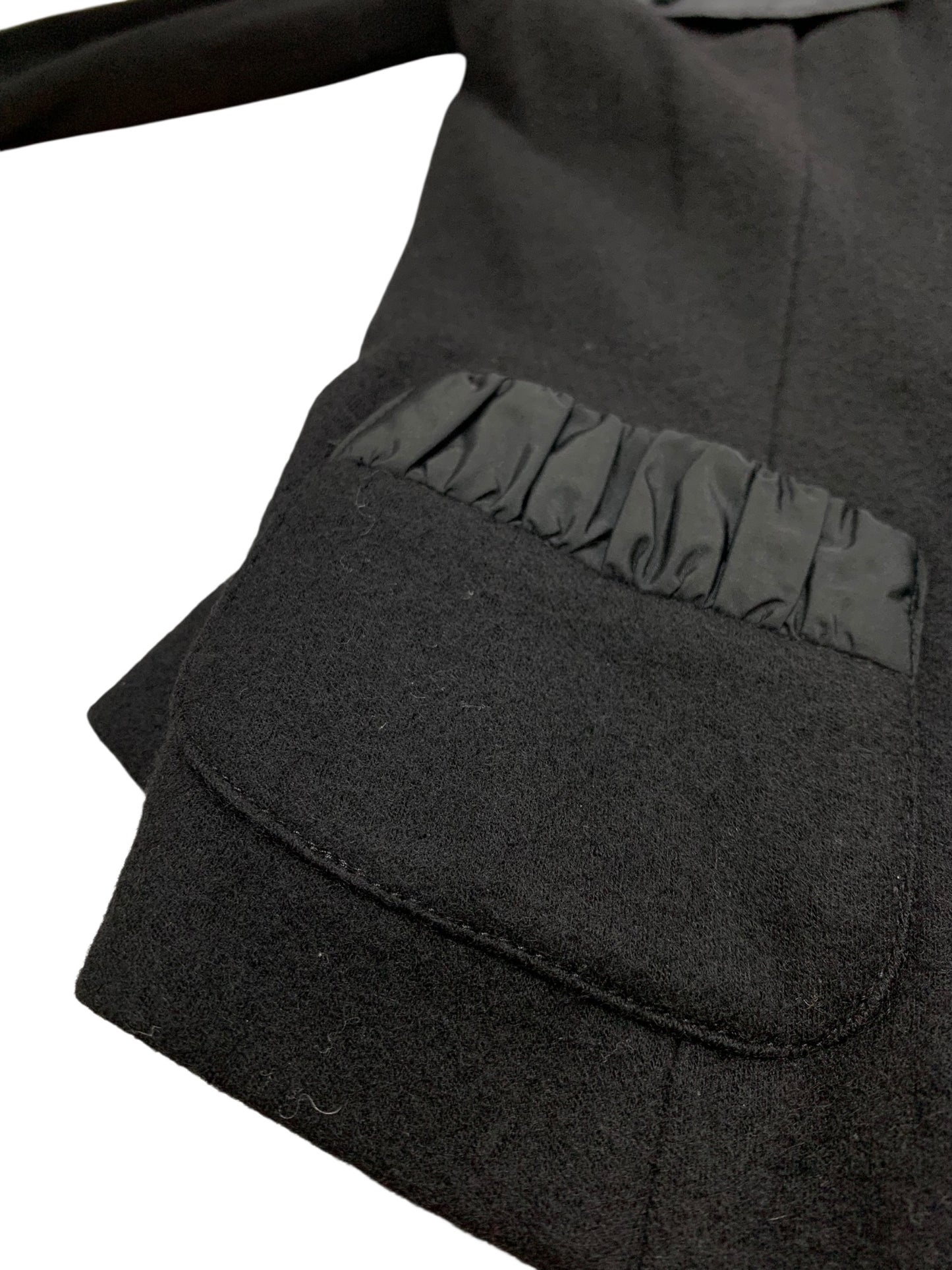 エムズグレイシー 824532 ジャケット 38 ブラック リボン フリル ITUNS2K363SE