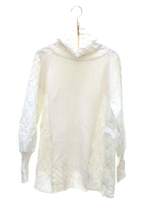 エムズグレイシー 218623 ニット 38 ホワイト 切替 キルティング ITD6QUS6ZXYW