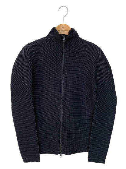 ミーイッセイミヤケ MI13FO002 ジップカーディガン ブラック ハイネック ダブルジップ ITE0XE4NNUCQ