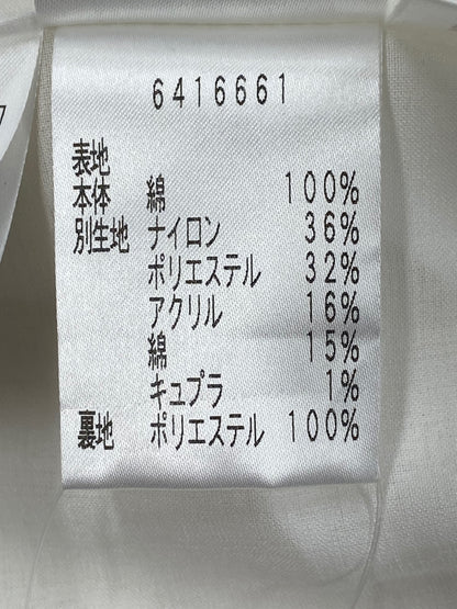 ルネ 6416661 ワンピース 36 ホワイト パールビジュー タックフレア ツイード ITH6HEHJNP9C