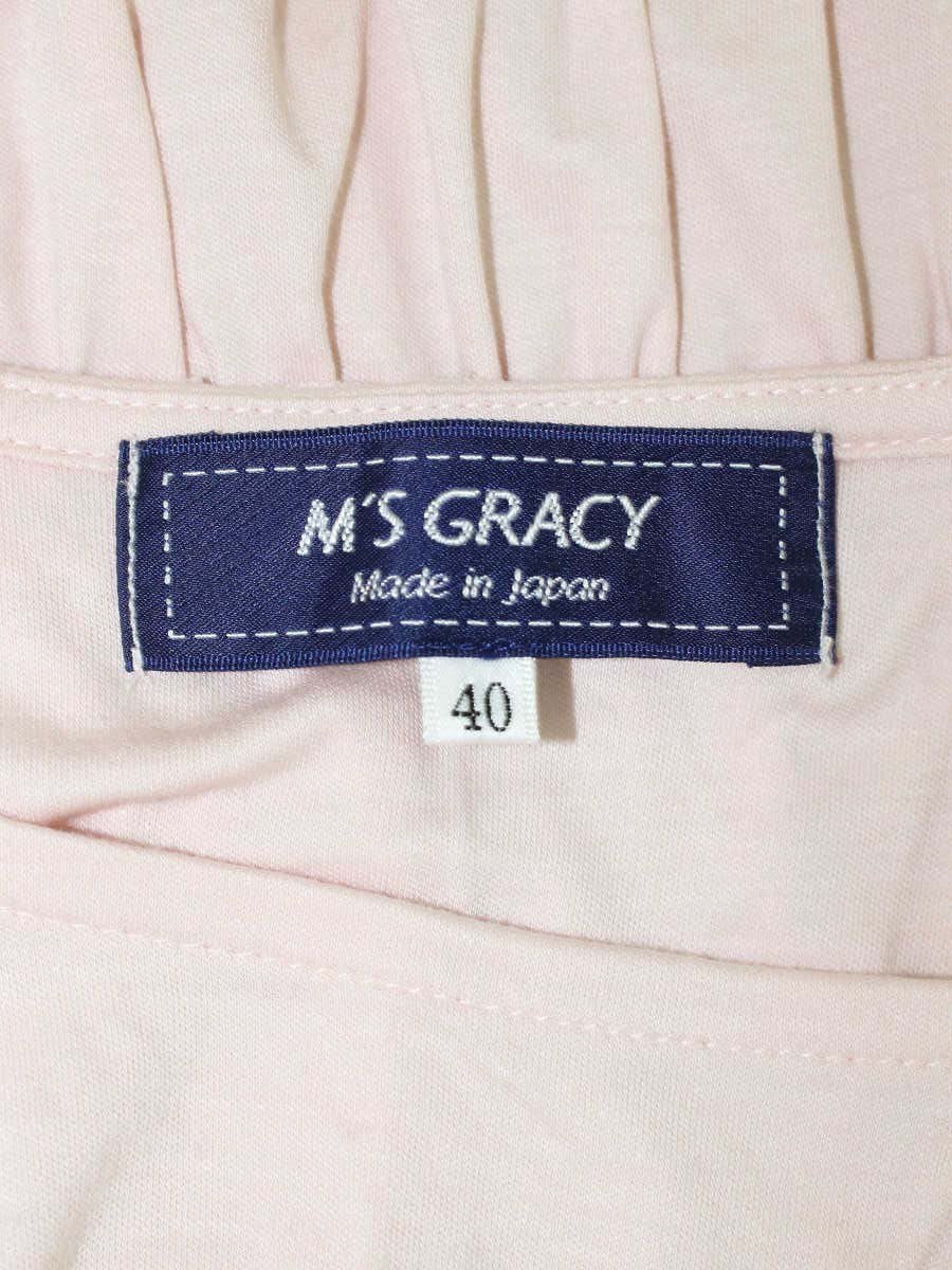 エムズグレイシー 115337 Tシャツ カットソー 40 ピンク ギャザー ITUV8LQOT4R0