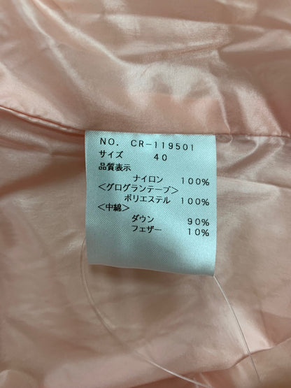 エムズグレイシー 119501 ダウンコート 40 ピンク グログラン フリル  フード ポケッタブル ITFNOVLKLT1Z