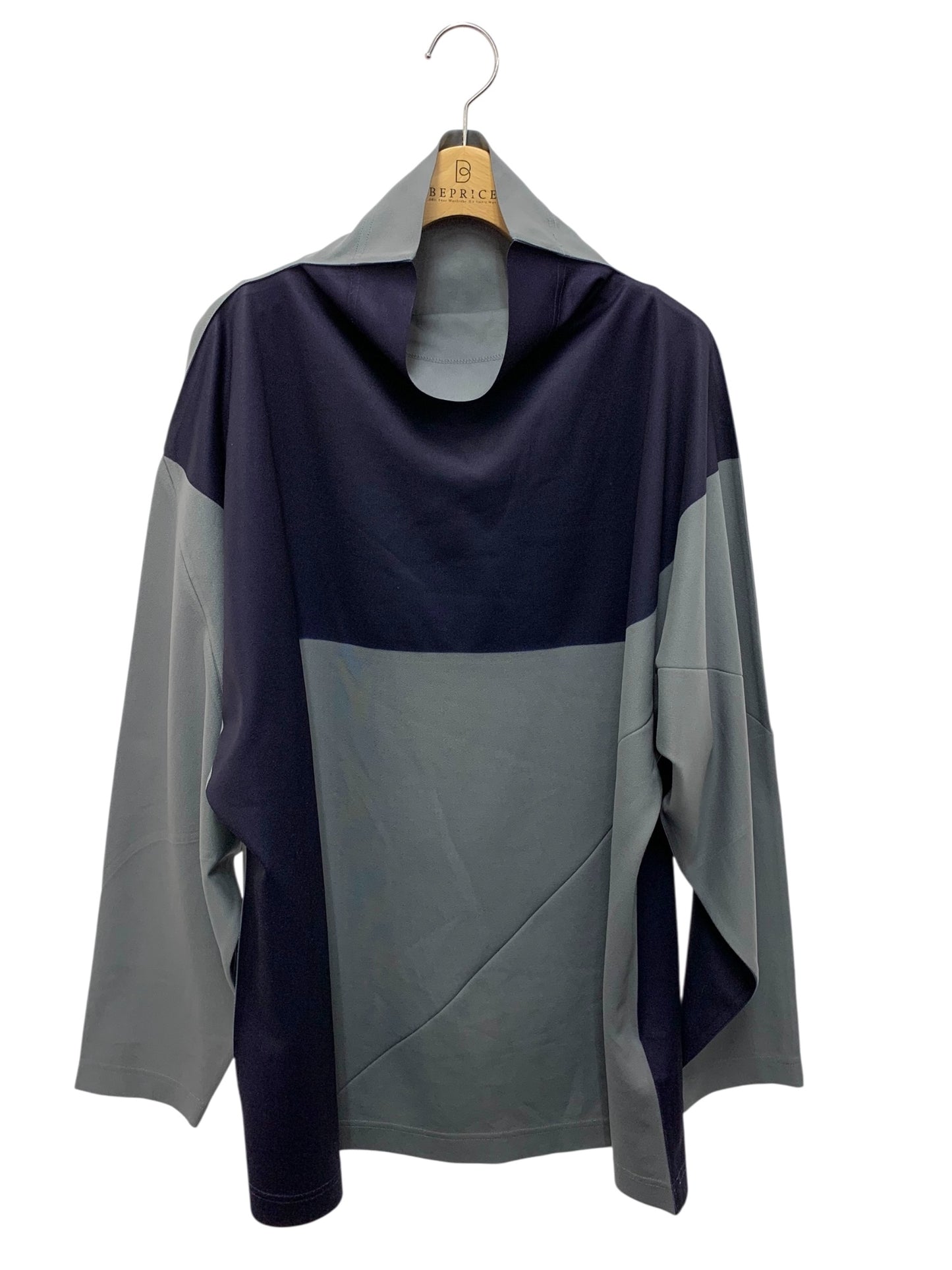 イッセイミヤケメン LA33JK134 ニット 3 グレー ハイネック バイカラー ITI9O7V55NLM 【SALE】