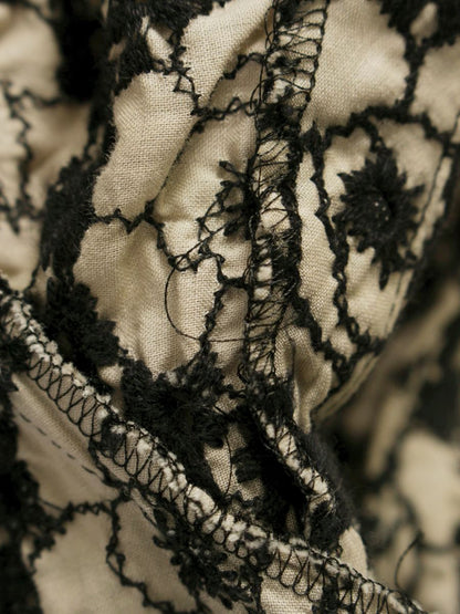 エムズグレイシー 320310 プルオーバー 36 ベージュ フラワーモチーフ カットワーク リボン ITHSL3A4VG1E