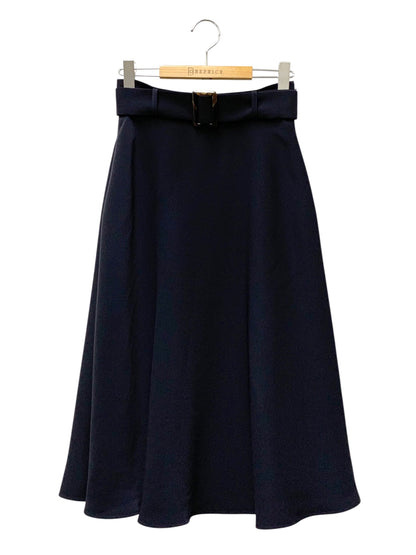 アディアム BELTED A-LINE SKIRT 41634 スカート 2 ネイビー 2022年増産品 IT8FG9T6KEUI