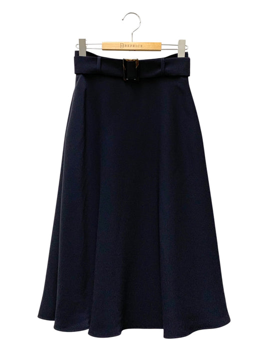 アディアム BELTED A-LINE SKIRT 41634 スカート 2 ネイビー 2022年増産品 IT8FG9T6KEUI