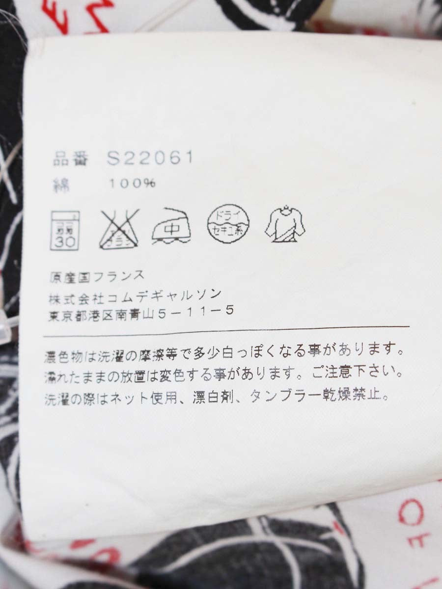 コムデギャルソンシャツ S22061 シャツ S ブラック ディズニー ミッキー柄 IT7GLYHIF2QE