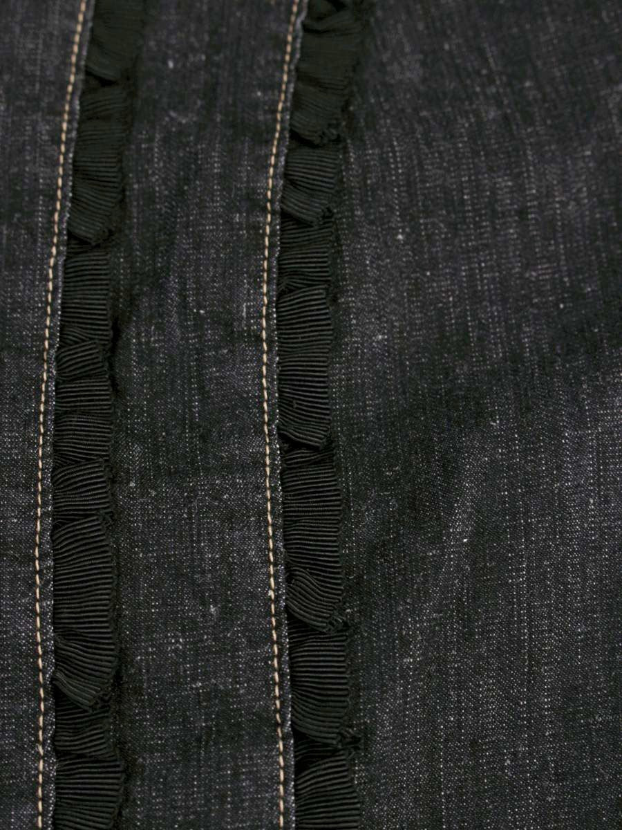 エムズグレイシー 114113 ジャケット 40 グレー ノーカラー フリル ITRMGG4VH0VS