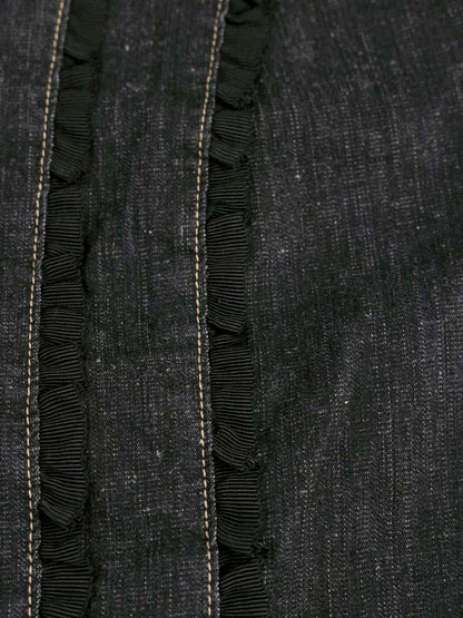 エムズグレイシー 114113 ジャケット 40 グレー ノーカラー フリル ITRMGG4VH0VS