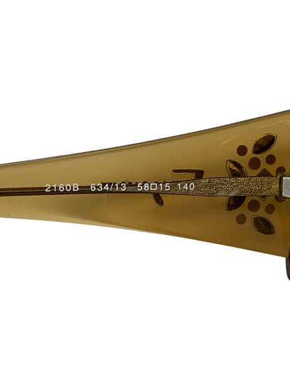 サルヴァトーレフェラガモ 2160B サングラス ブラウン セルフレーム フルリム ビジュー IT11J9R04DFC