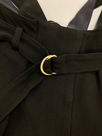 エムズグレイシー 016103 ワイドパンツ 40 ブラック サスペンダー ITGAXAHW9QIZ 【SALE】