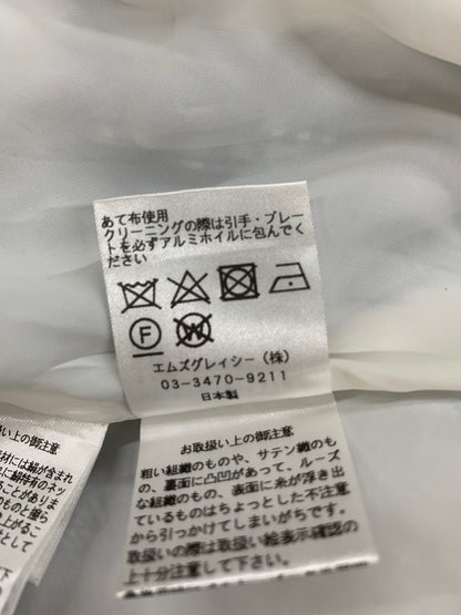 エムズグレイシー 811318 ワンピース 36 ネイビー カメリアジップ ギンガムチェック フリル ITRH7BCA0N60