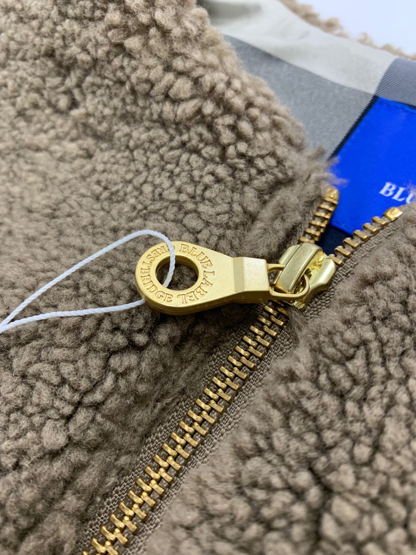 ブルーレーベルクレストブリッジ 55F07-256-45 ベスト 38 ブラウン ボア ジップアップ ITNQ6ER79RU0