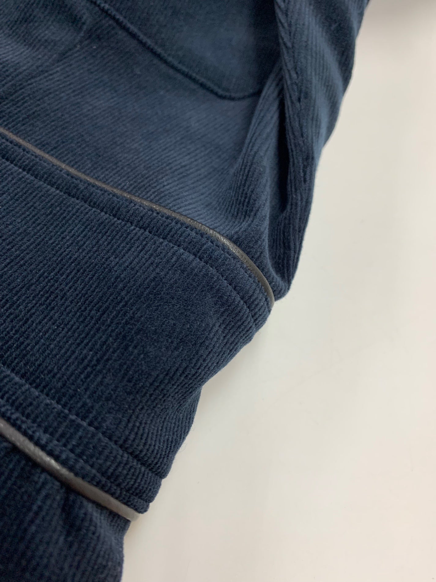 ルネ 6036170 ノーカラーコート 38 ネイビー TISSU コーデュロイ ITKNPZ1WULM0