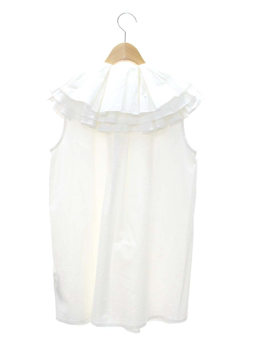 マーロンエノンフィ ブラウス F ホワイト フリル IT2KZB52UHYA