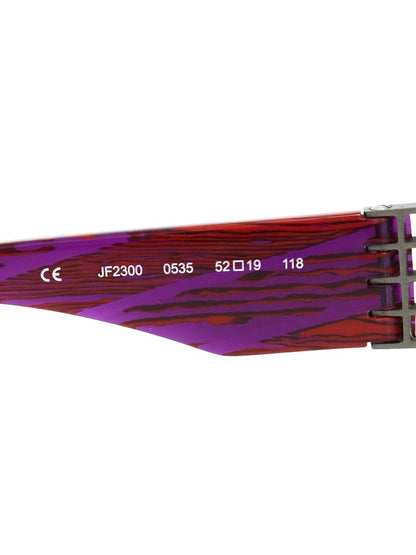 ジェイエフレイ JF2300 メガネ レッド スクエア ハーフリム コンビフレーム ITESLKH6Y120