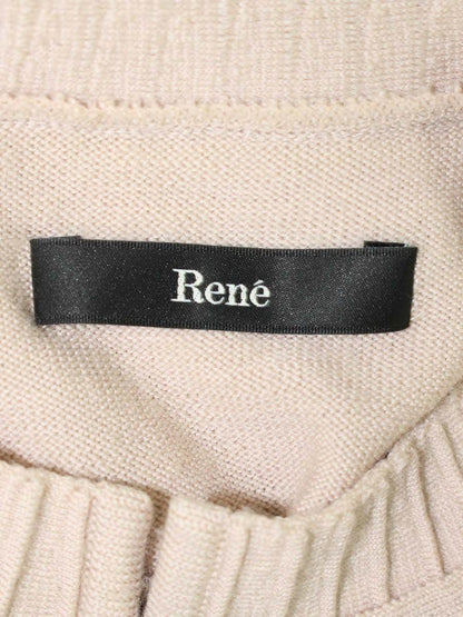 ルネ 5242070 34 ピンク ニット リボン パール IT0H5NWFKZWO