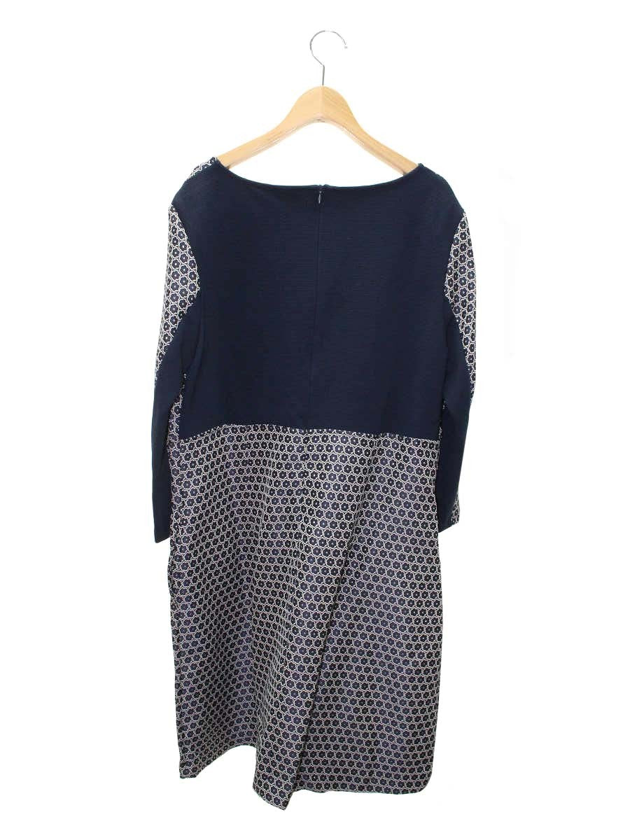 ウィークエンドマックスマーラ 522117876700 ワンピース XXL ネイビー フラワーモチーフ ITY6PXUSA2LU