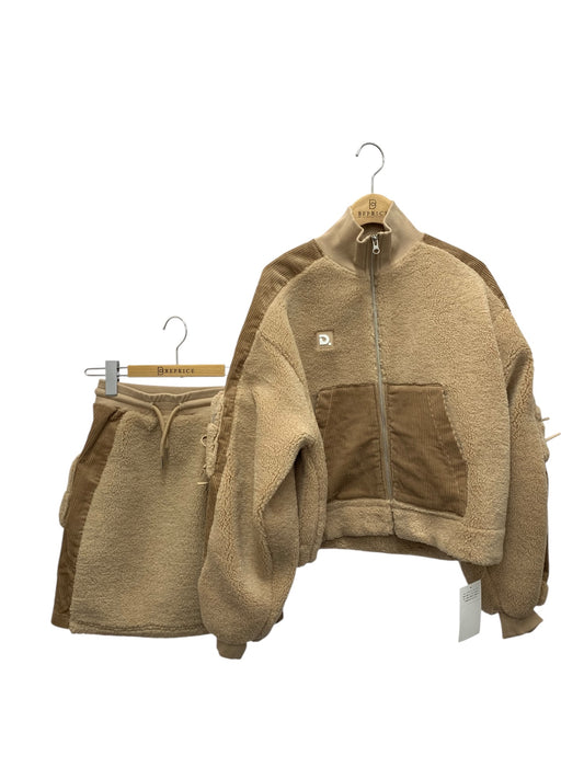 ダーリッチ 112443005 112442015 セットアップ FREE-L ベージュ ボア コンビ リボン セットアップ ITM5JBOOMNTJ 【SALE】