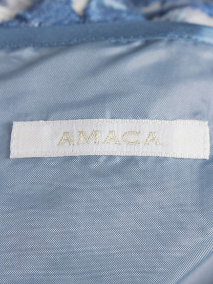 アマカ フラワージャガードスカート V5S14403 40 ブルー ITB0OQJ198EM