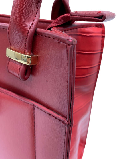 エムズグレイシー 774518 ハンドバッグ レッド リボン クロコ型押し IT0NOF0XLG2E