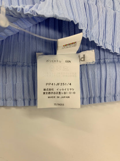 プリーツプリーズイッセイミヤケ OPAQUE BOTTOMS PP41JF251 パンツ 4 ブルー IT2KKU356RFC