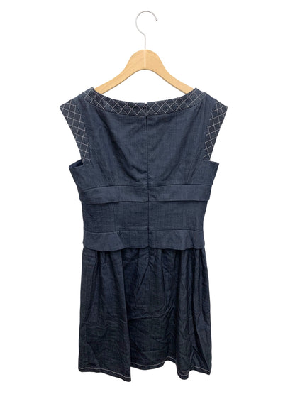 ルネ 6926240 ワンピース 38 ネイビー デニム風 ホワイトステッチ IT22YRLR9UWO