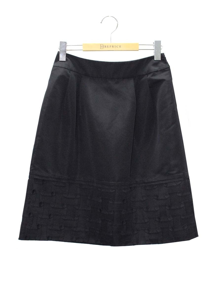 トゥービーシック W5S19-892-09 スカート 40 ブラック フレア IT5NWOJ2TGDQ 【SALE】