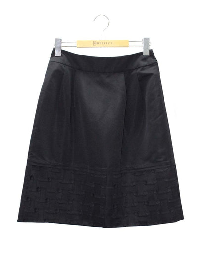 トゥービーシック W5S19-892-09 スカート 40 ブラック フレア IT5NWOJ2TGDQ 【SALE】