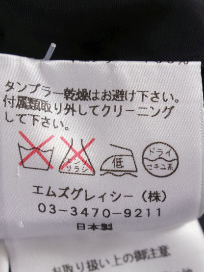 エムズグレイシー 624120 ジャケット 38 ネイビー ジップアップ ツイード調 ITPZQFG7V8MM