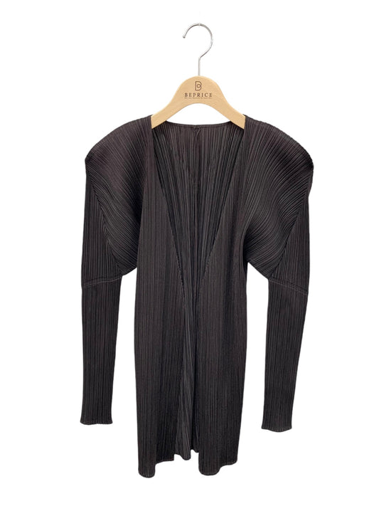 プリーツプリーズイッセイミヤケ PP74-J0107 カーディガン 3 ブラウン pleated cardigan IT8L3R9VG300