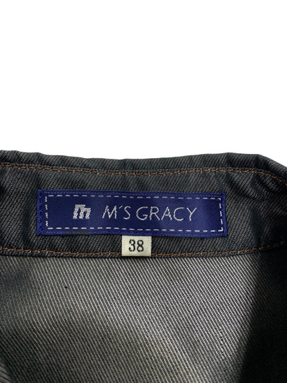 エムズグレイシー 124506 ジャケット 38 ネイビー デニム調 ITMB4CSNCHC8