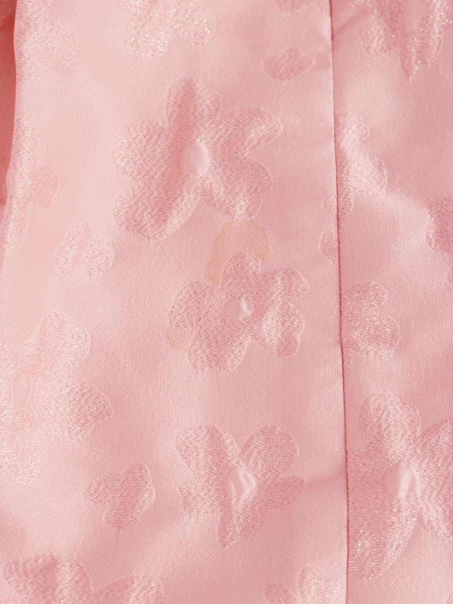 エムズグレイシー 527504 スカート 40 ピンク フラワーモチーフ ラメ フレアー IT76WUD63S00