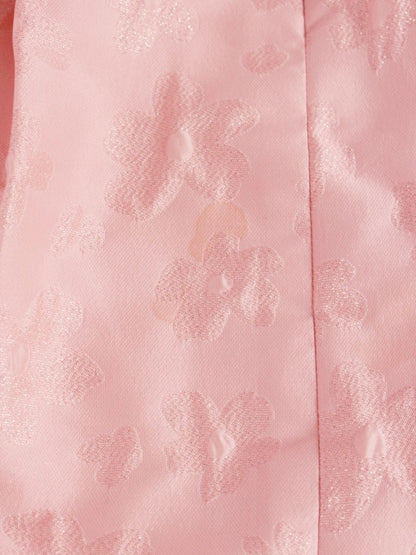 エムズグレイシー 527504 スカート 40 ピンク フラワーモチーフ ラメ フレアー IT76WUD63S00