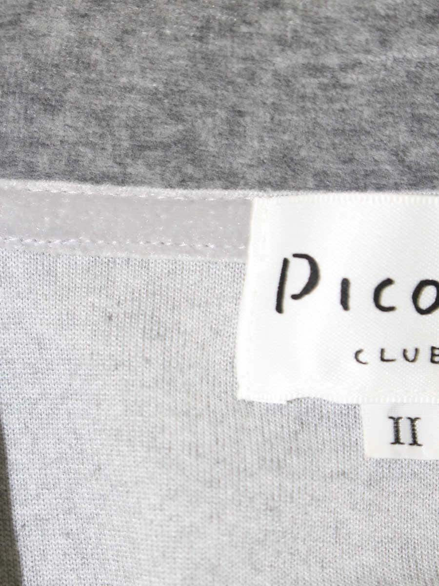 スタジオピッコーネ PICONE CLUB C319923 チュニック 2 グレー ベロア アルチビオ ロゴ ITQ5LRINWKNI