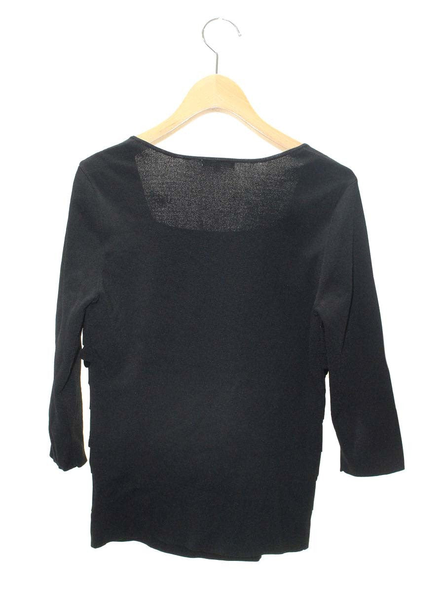 トゥービーシック UAE22-932-09 ニット 2 ブラック フリル IT47DSL5HLVX