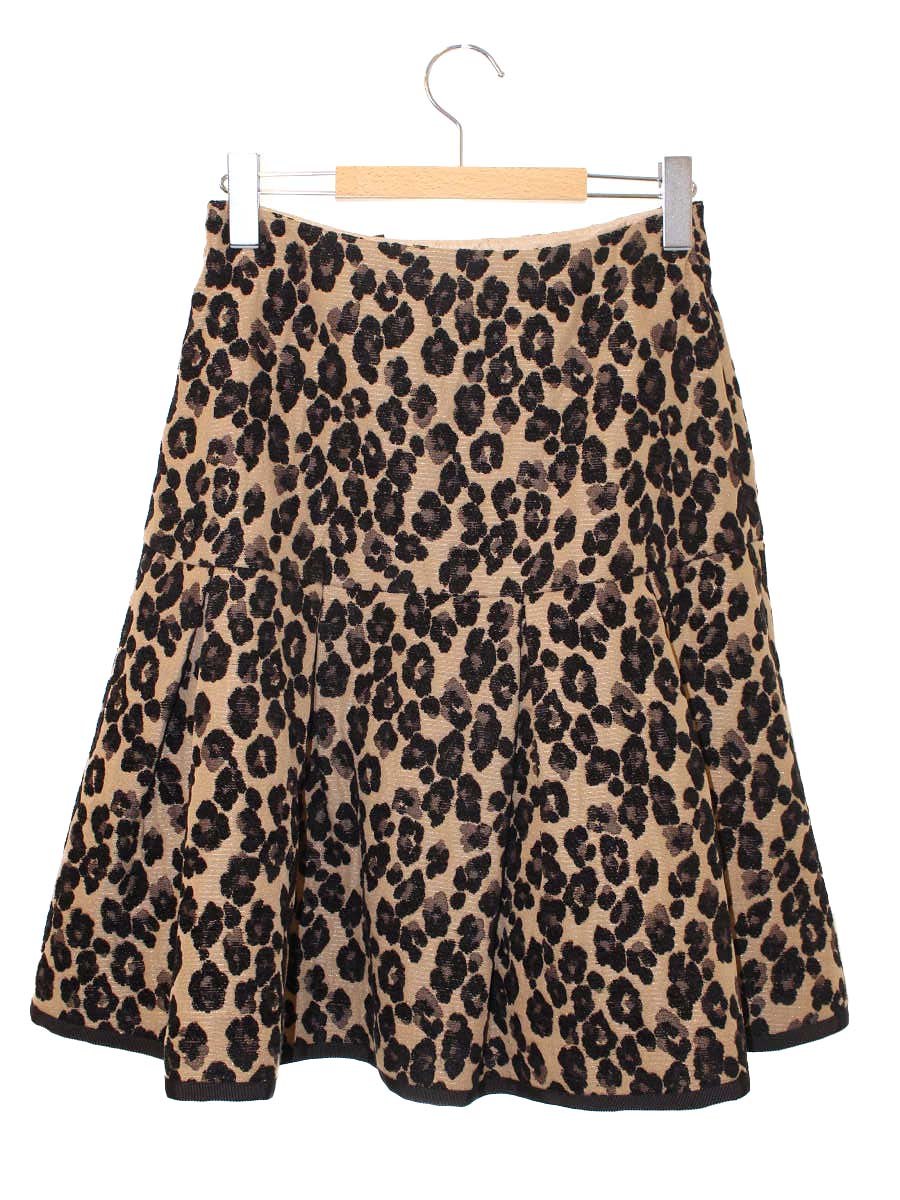 エムズグレイシー アニマルジャガードスカート 217529 38 ブラウン レオパード ITDCM6G49UEK