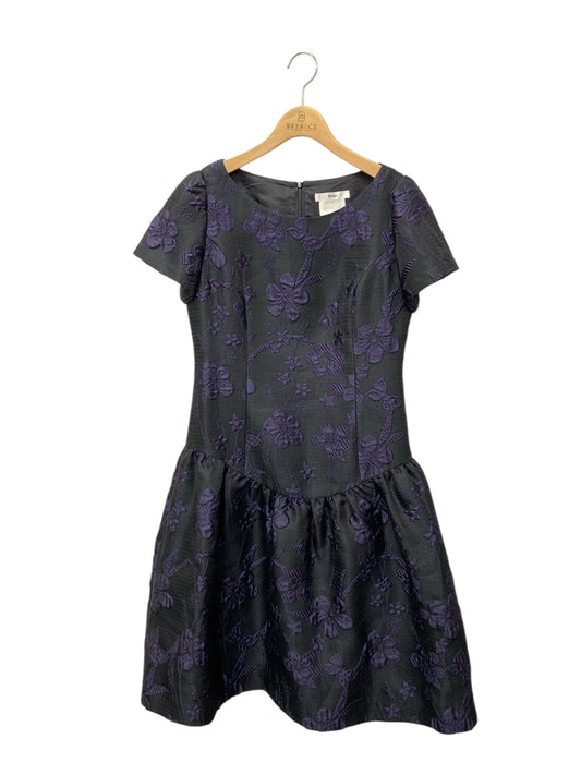 ルネ 6946050 ワンピース 36 ブラック フラワーモチーフ エンボス ITGVCY61NS5C