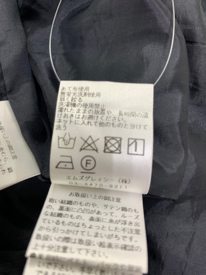 エムズグレイシー シルク混チェックワンピース 411340 ワンピース 38 ブラック ウエストリボン ITAPVEBDWMMT