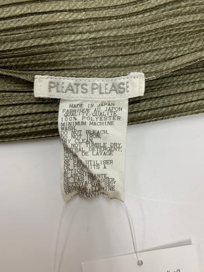 プリーツプリーズイッセイミヤケ PP73-JK225 シャツワンピース 3 カーキグリーン プリーツ ITAK3BCJSDWG 【SALE】