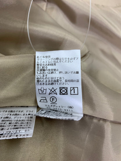 エムズグレイシー 311504 ワンピース 38 ベージュ カメリアジップ フリル ITJWTQ5RBFQ2
