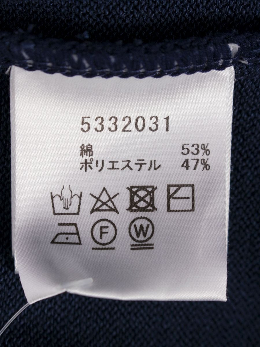 ルネ 5332031 ノースリーブニット 34 ネイビー フリル Vネック ITXXCI795YJK