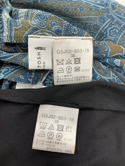 マッキントッシュロンドン G5J02-803-78 ワンピース 38 ブルー インナー付き ITNOEL7CK6C2